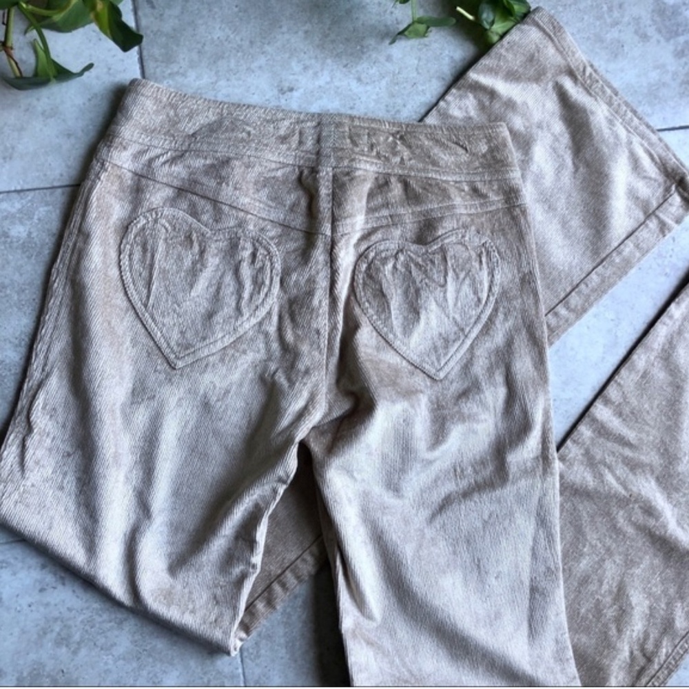 Escada Heart Pocket Corduroy Flare Pants